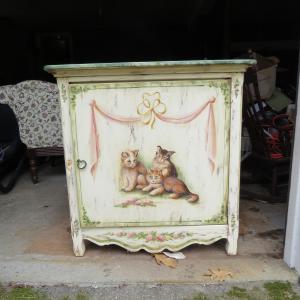 Photo of Habersham handpainted cabinet with kitties