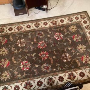 Photo of 5’ X 8’ Oriental Rug Liberty Oriental Rugs Tempest Collection Brown & Ivory