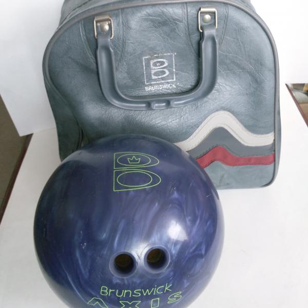 Photo of Vintage Retro Brunswick Bowling Ball & Bag. Pick up only.