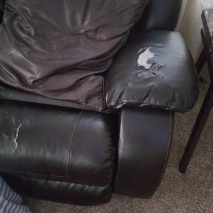 Photo of 2 IN 1 BROWN LEATHER SOFA 