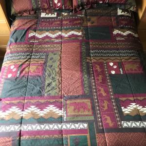 Photo of Rustic comforter set, king and  twins, valances