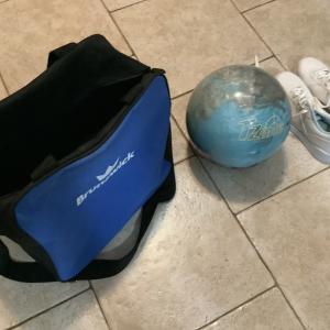 Photo of Bowling bag,  ball and shoes