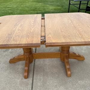 Photo of Solid oak Amish table 