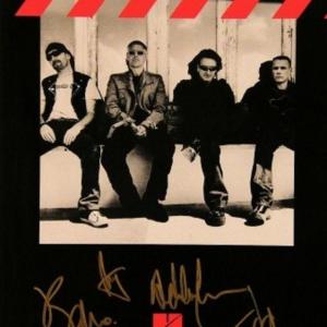 Photo of U2 signed sheet music 