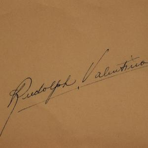 Photo of Rudolph Valentino signature slip