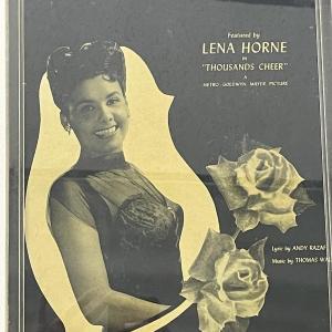 Photo of Lena Horne Honeysuckle Rose unsigned sheet music