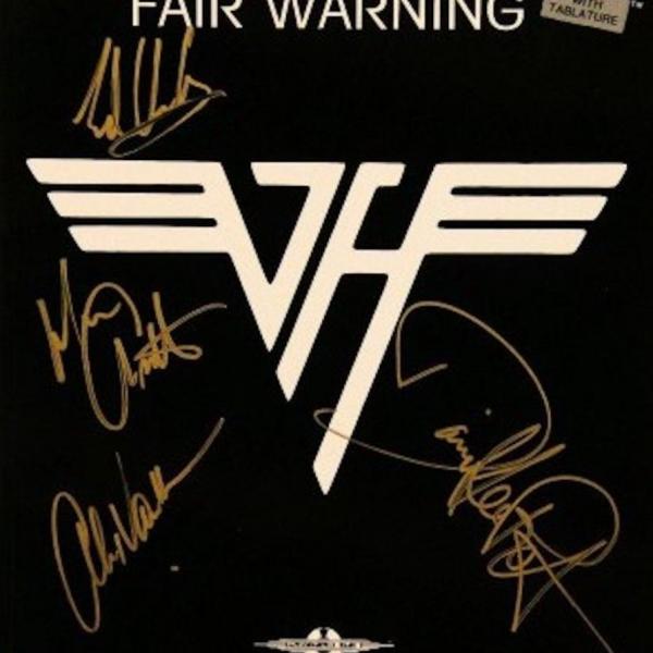 Photo of Van Halen signed music book