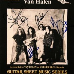 Photo of Van Halen signed sheet music 