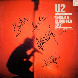 Photo of U2 Under A Blood Red Sky signed album
