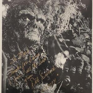 Photo of Swamp Thing Dick Durock signed movie photo