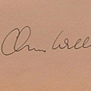 Photo of Orson Welles signature slip