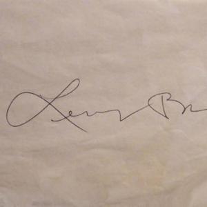 Photo of Lenny Bruce signature slip 