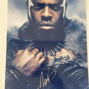 Photo of Black Panther Winston Duke signed movie photo 