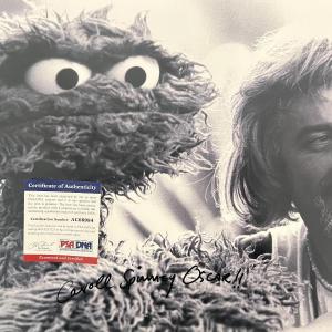 Photo of Sesame Street's Oscar the Grouch Caroll Spinney signed photo PSA
