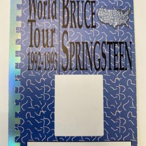 Photo of Bruce Springsteen backstage pass 