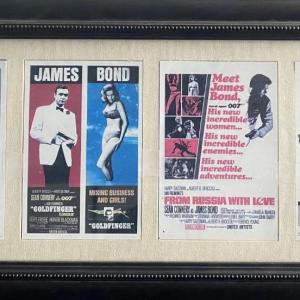 Photo of Sean Connery as James Bond commemorative collage
