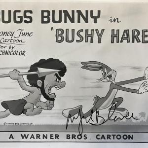 Photo of Bugs Bunny Bushy Hare Mel Blanc signed photo 