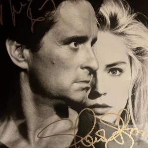 Photo of Basic Instinct Michael Douglas and Sharon Stone signed movie photo 