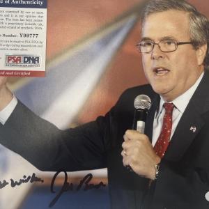 Photo of Jeb Bush signed photo. PSA