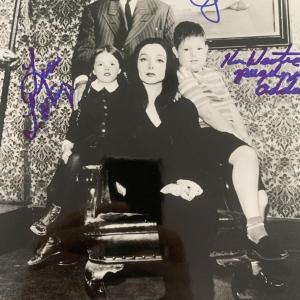 Photo of The Addams Family cast signed photo. GFA Authenticated