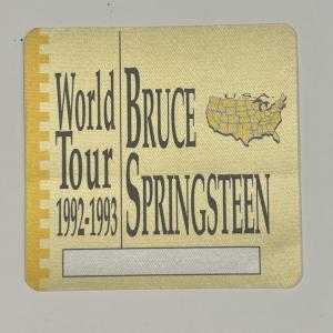 Photo of Bruce Springsteen backstage pass 