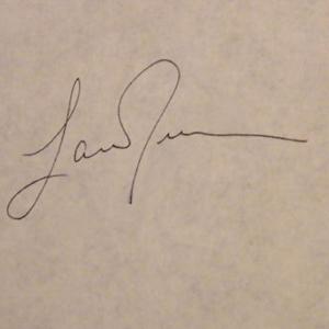 Photo of Lana Turner signature slip