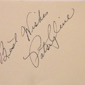 Photo of Patsy Cline signature slip 