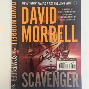 Photo of Scavenger David Morrell signed book jacket