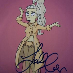 Photo of The Simpsons Lady Gaga signed photo