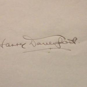 Photo of Harry Davenport signature slip 