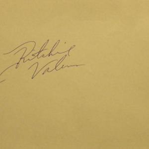 Photo of Ritchie Valens signature slip