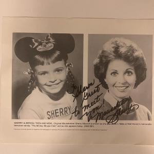 Photo of Mousketeer Sherry Alberoni signed photo
