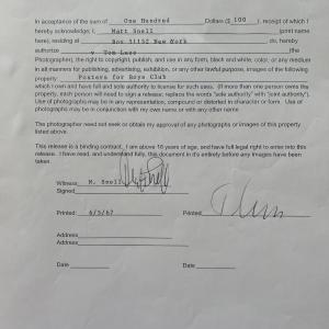 Photo of NY Jets Matt Snell signed Tom Luss contract 