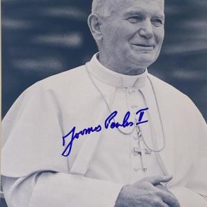 Photo of Pope John Paul II signed photo