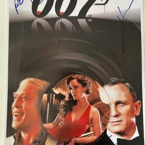 Photo of Skyfall cast signed movie poster