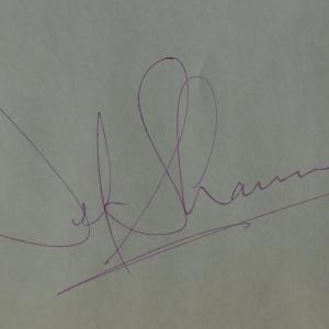 Photo of Del Shannon signature slip
