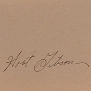 Photo of Rodeo star Hoot Gibson signature slip 