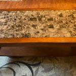 Wood Coffee Table with marble inlay