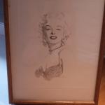 Marilyn Monroe Pen and Ink Framed Art