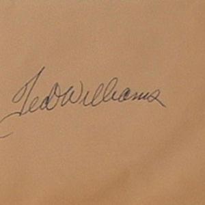 Photo of MLB Ted Williams signature slip