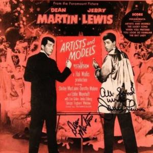 Photo of Dean Martin & Jerry Lewis signed sheet music