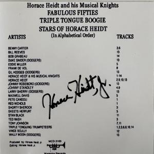 Photo of Horace Heidt Jr. Fabulous Fifties signed CD