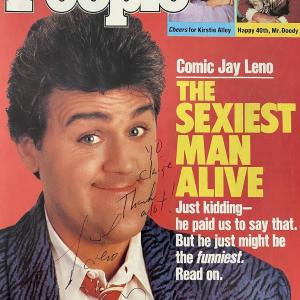 Photo of Jay Leno autographed People magazine cover 