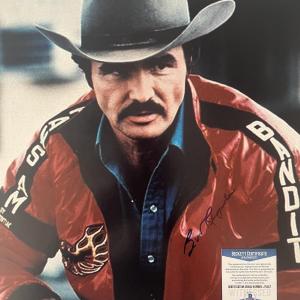 Photo of Smokey And The Bandit Burt Reynolds signed photo. Beckett authenticated.