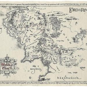 Photo of Lord Of The Rings Map Of Middle Earth Prop print