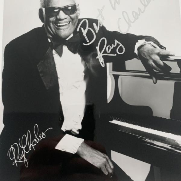 Photo of Ray Charles signed photo