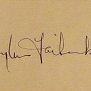 Photo of Douglas Fairbanks signature slip 