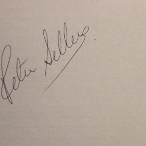 Photo of Peter Sellers signature slip