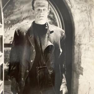 Photo of Boris Karloff Signed Photo- A.A.U. Authenticated