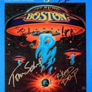 Photo of Boston signed sheet music